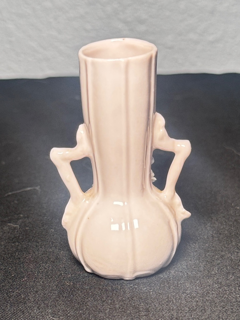 Vintage German Miniature Porcelain Bud Vases Set of 5 Applied 3D Floral Accents - Picture 12 of 14